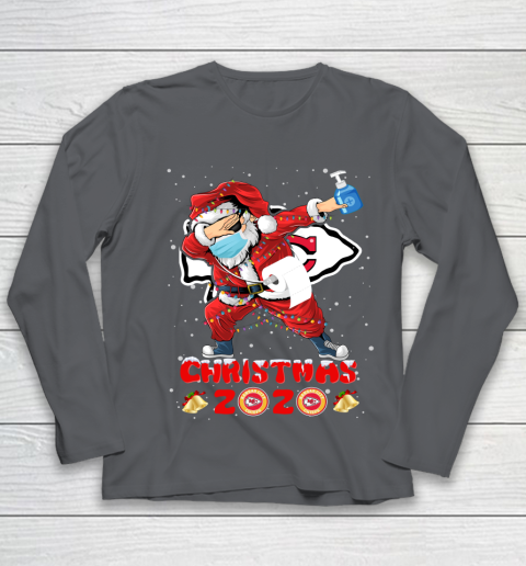 Kansas City Chiefs Funny Santa Claus Dabbing Christmas 2020 NFL Youth Long Sleeve 6