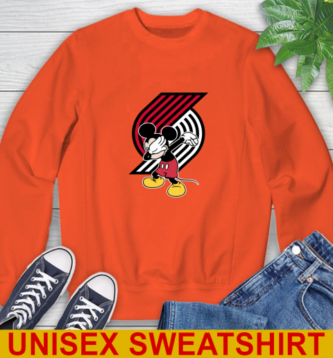 Portland Trail Blazers NBA Basketball Dabbing Mickey Disney Sports Sweatshirt 4