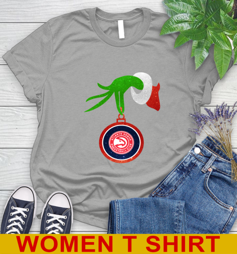 Atlanta Hawks Grinch Merry Christmas NBA Basketball Women's T-Shirt 11