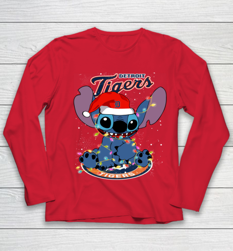 Detroit Tigers MLB noel stitch Baseball Christmas Youth Long Sleeve 7