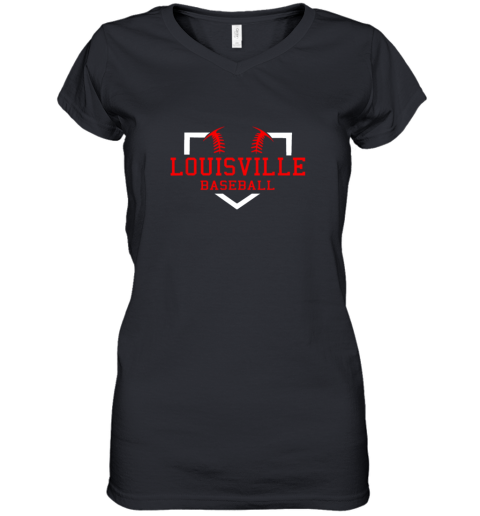 Vintage Louisville Baseball Kentucky Gift Women's V-Neck T-Shirt