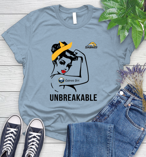 NHL Buffalo Sabres Girl Unbreakable Hockey Sports Women's T-Shirt 6
