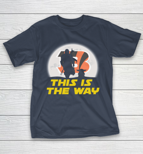 Cincinnati Bengals NFL Football Star Wars Yoda And Mandalorian This Is The Way T-Shirt 3