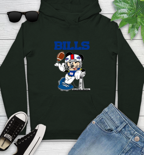NFL Buffalo Bills Mickey Mouse Disney Super Bowl Football T Shirt Youth Hoodie 13