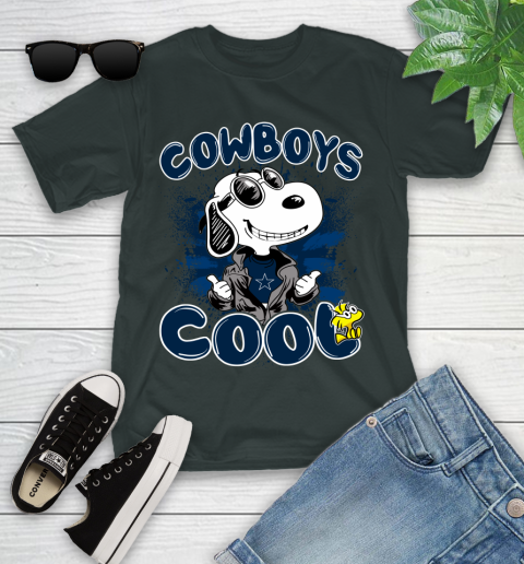 NFL Football Dallas Cowboys Cool Snoopy Shirt Youth T-Shirt 5
