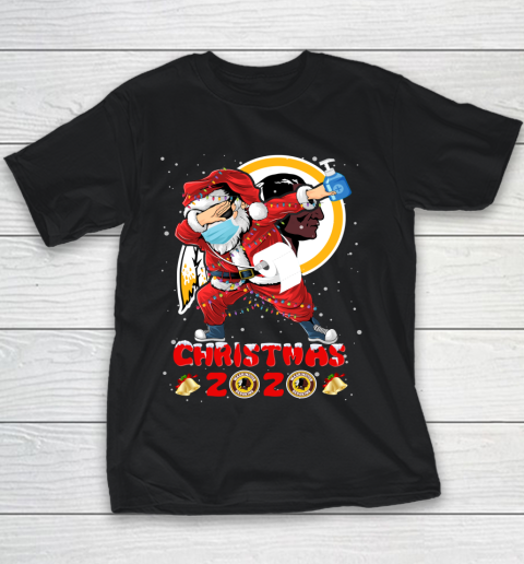 Washington Redskins Funny Santa Claus Dabbing Christmas 2020 NFL Youth T-Shirt