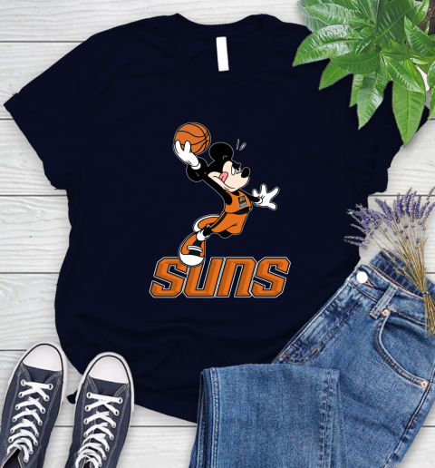 NBA Basketball Phoenix Suns Cheerful Mickey Mouse Shirt Women's T-Shirt 3