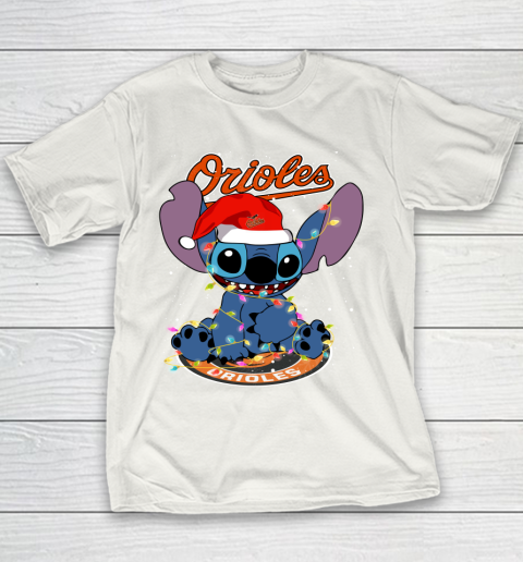 Baltimore Orioles MLB noel stitch Baseball Christmas Youth T-Shirt