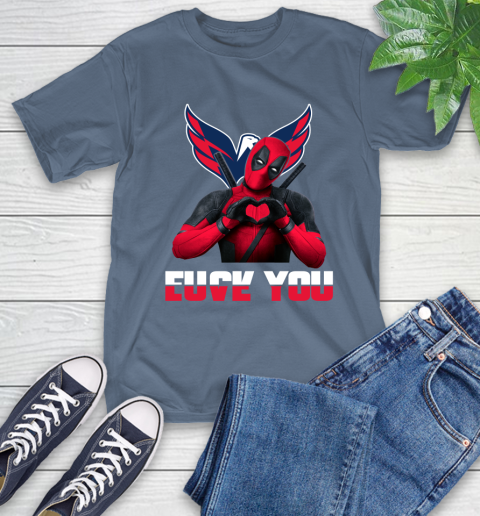 NHL Washington Capitals Deadpool Love You Fuck You Hockey Sports T-Shirt 8