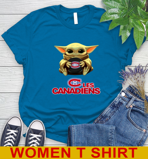 NHL Hockey Montreal Canadiens Star Wars Baby Yoda Shirt 95