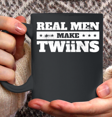Father's Day Funny Gift Ideas Apparel  Real Men Make Twiins Dad Father T Shirt Ceramic Mug 11oz