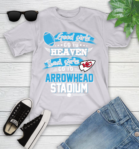Kansas City Chiefs NFL Bad Girls Go To Arrowhead Stadium Shirt Youth T-Shirt 4