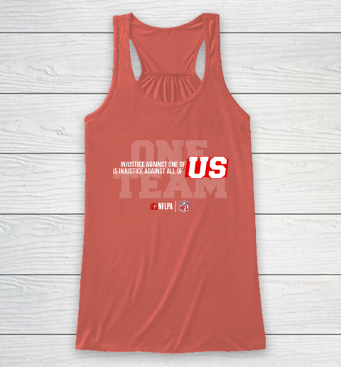 NFL End Racism Print In Front And Back Racerback Tank 3