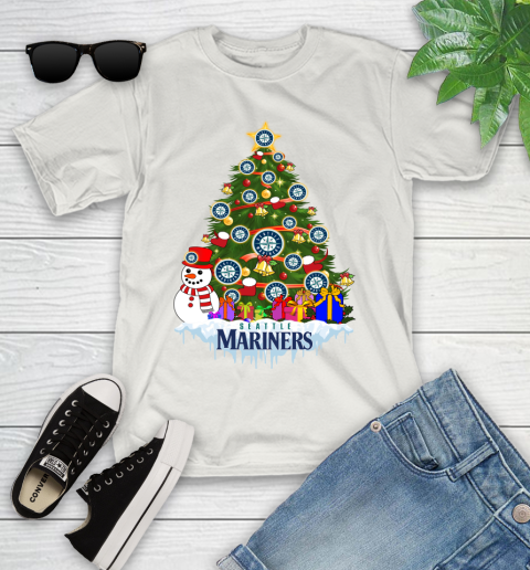 Seattle Mariners Merry Christmas MLB Baseball Sports Youth T-Shirt 12