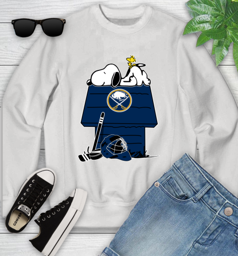 Buffalo Sabres NHL Hockey Snoopy Woodstock The Peanuts Movie Youth Sweatshirt
