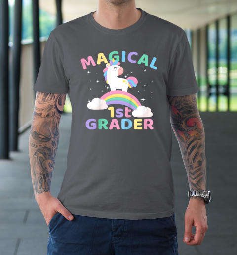 Back To School 1st First Grade Magical Unicorn Rainbow T-Shirt 14