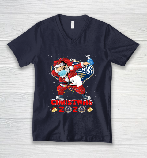 New Orleans Pelicans Funny Santa Claus Dabbing Christmas 2020 NBA V-Neck T-Shirt 2