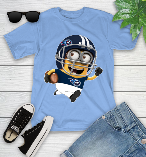 NFL Tennessee Titans Minions Disney Football Sports Youth T-Shirt 11