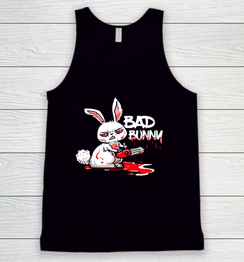 Bad Bunny Funny Horror Rabbit Halloween Gift Evil Tank Top