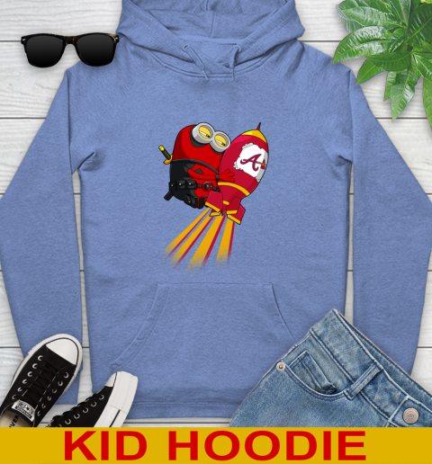 MLB Baseball Atlanta Braves Deadpool Minion Marvel Shirt Youth Hoodie 12