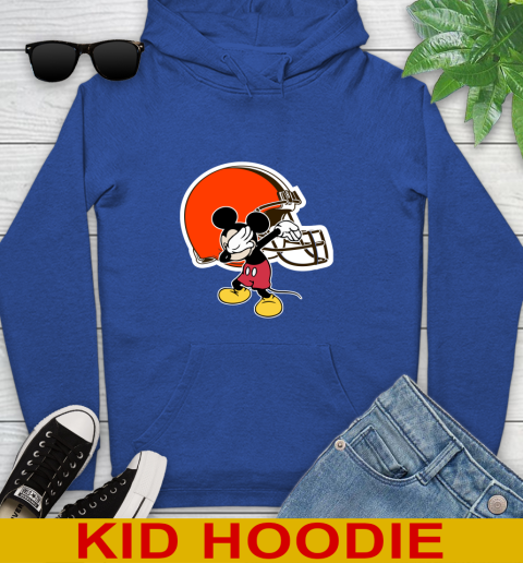 Cleveland Browns NFL Football Dabbing Mickey Disney Sports Youth Hoodie 10