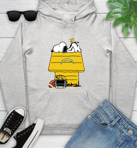 Los Angeles Chargers NFL Football Snoopy Woodstock The Peanuts Movie Youth Hoodie