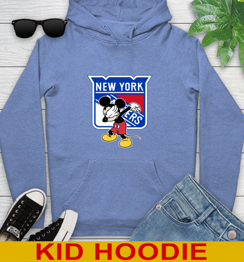 New York Rangers NHL Hockey Dabbing Mickey Disney Sports Youth Hoodie 12