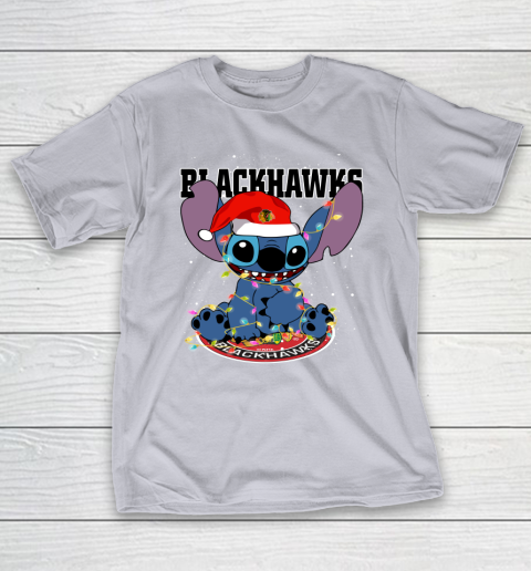 Chicago Blackhawks NHL Hockey noel stitch Christmas T-Shirt 4