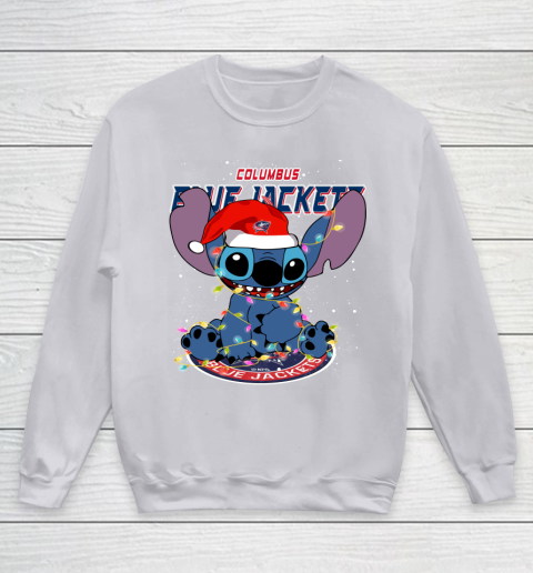 Columbus Blue Jackets NHL Hockey noel stitch Christmas Youth Sweatshirt 3 Columbus Blue Jackets NHL Hockey noel stitch Christmas Youth Sweatshirt - Image 3