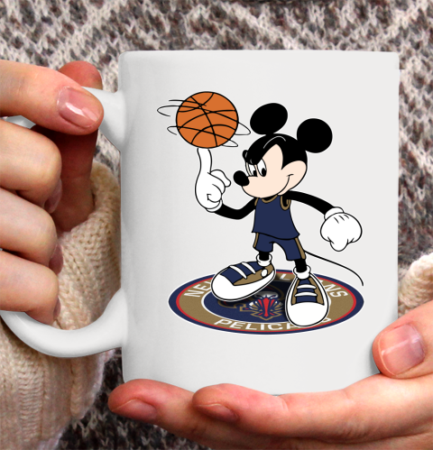 NBA Basketball New Orleans Pelicans Cheerful Mickey Disney Shirt Ceramic Mug 11oz 2