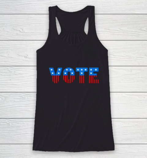 USA Red White and Blue Vote Election Racerback Tank