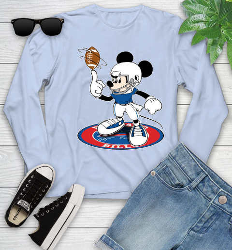 NFL Football Buffalo Bills Cheerful Mickey Disney Shirt Youth Long Sleeve 9