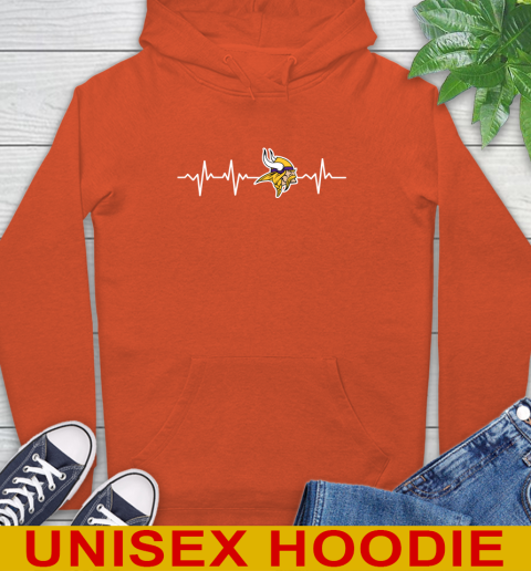 Minnesota Vikings NFL Football Heart Beat Shirt Hoodie 4