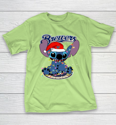 Milwaukee Brewers MLB noel stitch Baseball Christmas T-Shirt 6