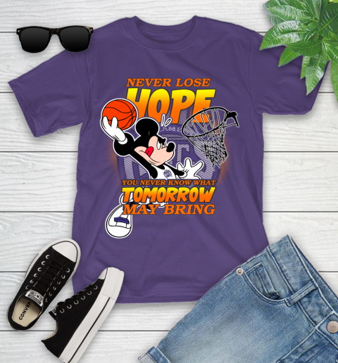 Sacramento Kings NBA Basketball Mickey Disney Never Lose Hope Youth T-Shirt 3