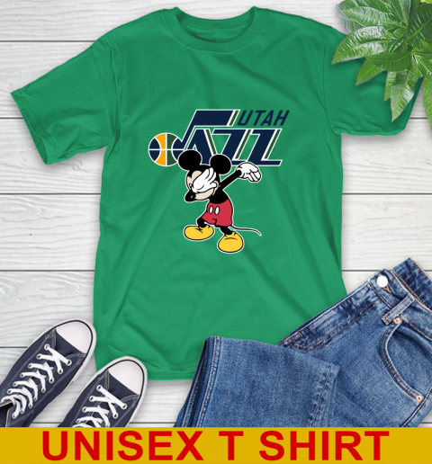 Utah Jazz NBA Basketball Dabbing Mickey Disney Sports T-Shirt 7