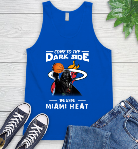 NBA Come To The Dark Side We Have Miami Heat Star Wars Darth Vader Basketball Tank Top 4