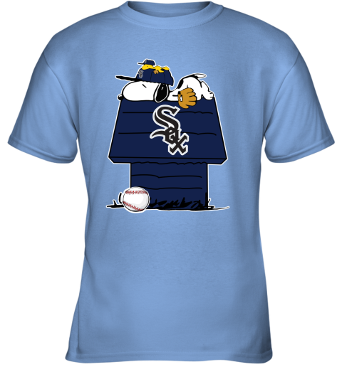 Chicago White Sox Snoopy And Woodstock Resting Together MLB Women's T-Shirt  