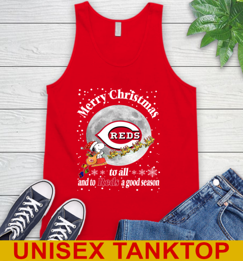 Cincinnati Reds Merry Christmas To All And To Reds A Good Season MLB Baseball Sports Tank Top 5