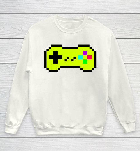 Cute Gamer Girl Cool Retro 8 Bit Controller Video Game Youth Sweatshirt