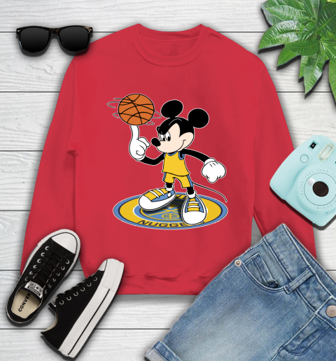 NBA Basketball Denver Nuggets Cheerful Mickey Disney Shirt Youth Sweatshirt 9 NBA Basketball Denver Nuggets Cheerful Mickey Disney Shirt Youth Sweatshirt - Image 9