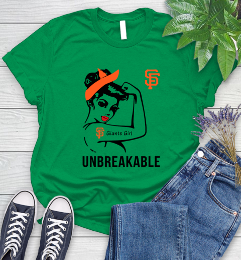 MLB San Francisco Giants Girl Unbreakable Baseball Sports Women's T-Shirt 4