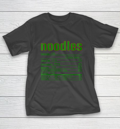 Thanksgiving Christmas Noodles Nutrition Fact T-Shirt