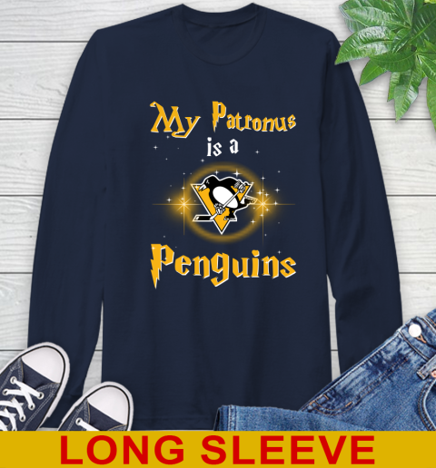 Nhl hockey Harry Potter my patronus is a Pittsburgh penguins shirt