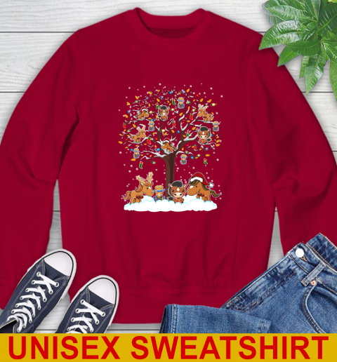 Horse pet lover light christmas tree shirt 33