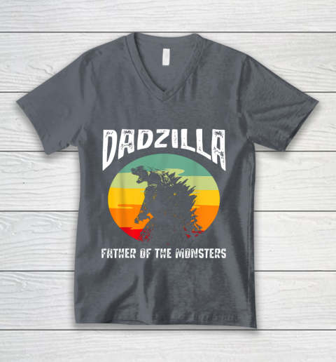 Dadzilla Father Of The Monsters Retro Vintage Sunset T-Shirt
