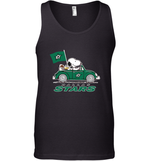 Snoopy And Woodstock Ride The Dallas Star Car NHL Tank Top