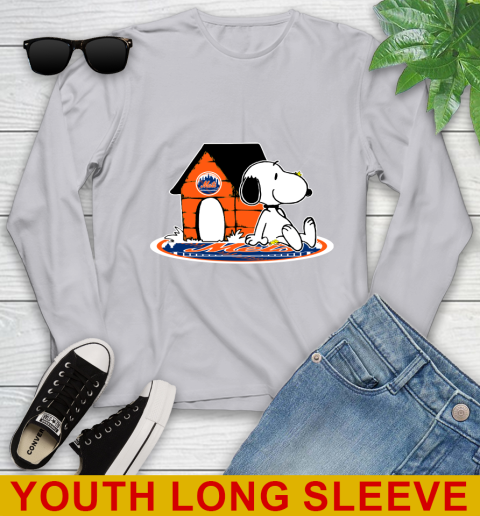 MLB Baseball New York Mets Snoopy The Peanuts Movie Shirt Youth Long Sleeve 6