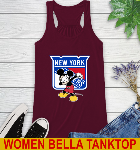 New York Rangers NHL Hockey Dabbing Mickey Disney Sports Racerback Tank 3