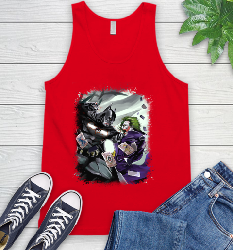 Atlanta Falcons NFL Football Batman Fighting Joker DC Comics Tank Top - Image 7